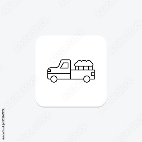 Wallpaper Mural Farm Truck, vector, pixel perfect, illustrator file Torontodigital.ca