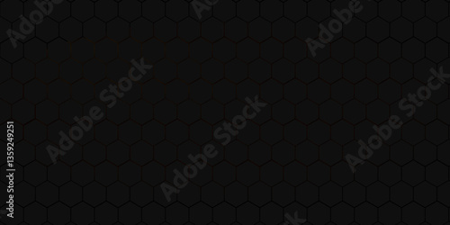 Hexagonal  BLACK abstract metal background with light