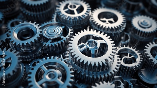 Wallpaper Mural Intricate Machinery: A Close-Up of Interlocking Gears Torontodigital.ca