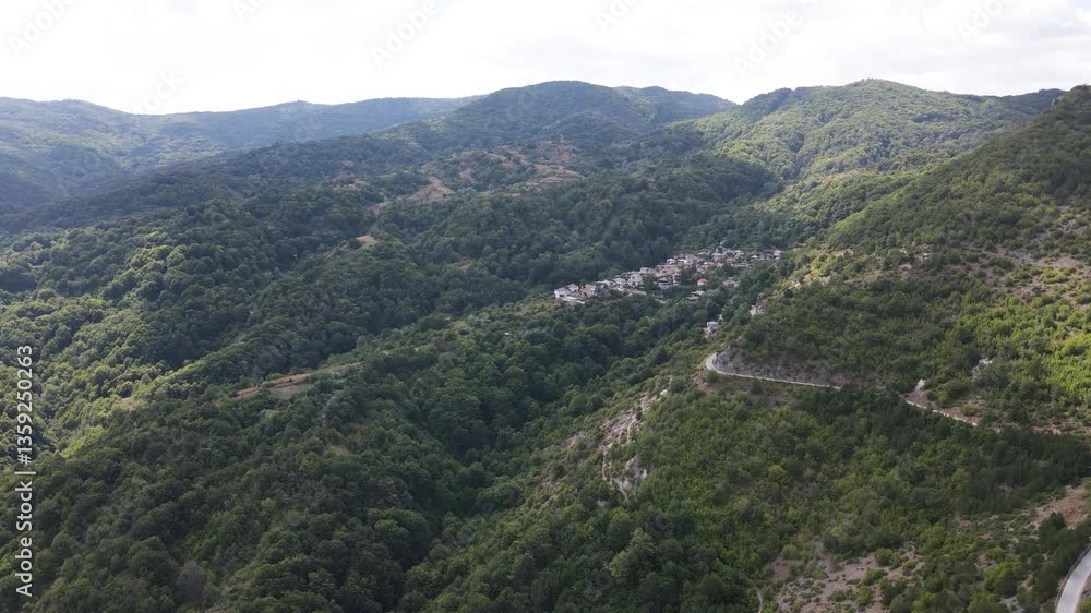 Aerial view of Village of Delchevo, Blagoevgrad region, Bulgaria Aerial view of Village of Delchevo, Blagoevgrad region, Bulgaria