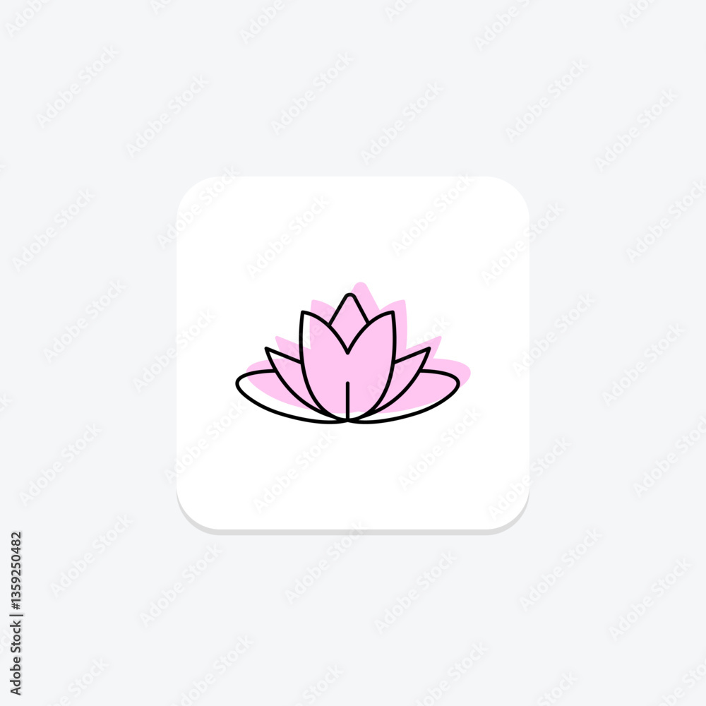Fototapeta premium Water Lily, vector, pixel perfect, illustrator file