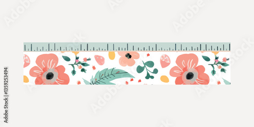 Cute washi tape notes illustration vector