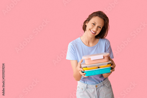 Beautiful young happy woman...