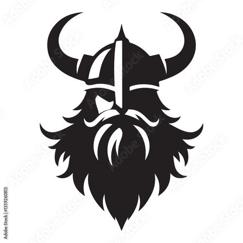 Viking Warrior Silhouette Vector Art for Norse Mythology and History Lovers