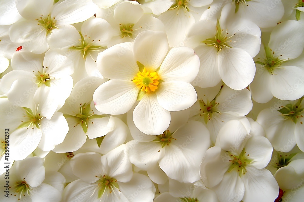 Fototapeta premium Stunning Closeup of Delicate White Flowers Blossom
