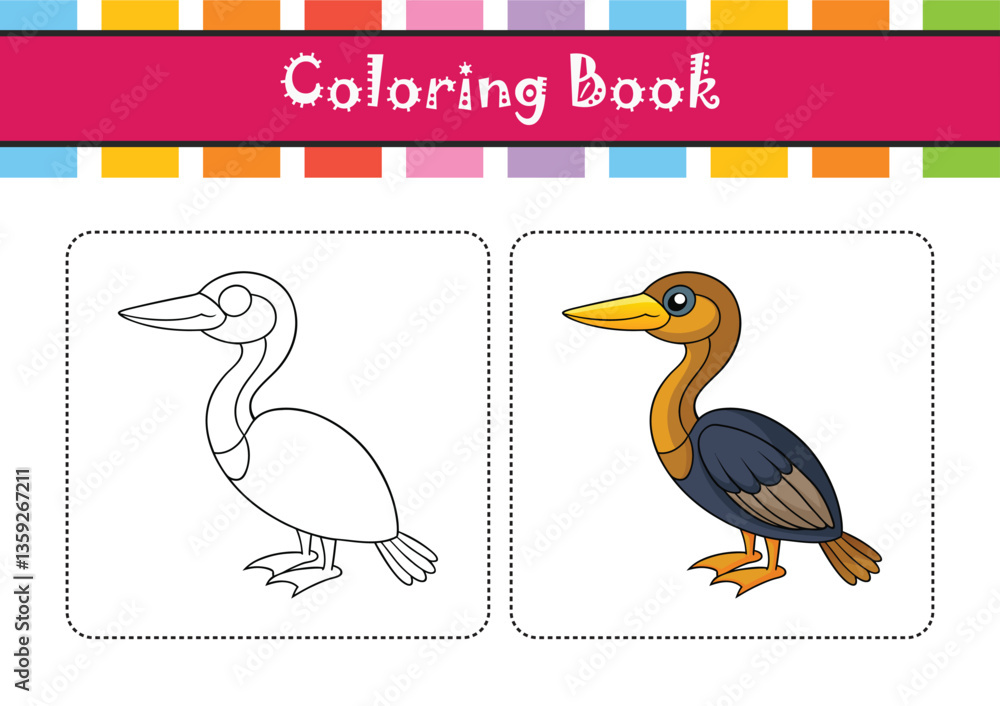 Obraz premium Realistic Anhinga Illustration