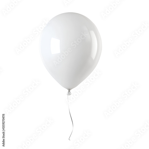  A white balloon on a Transparent background PNG