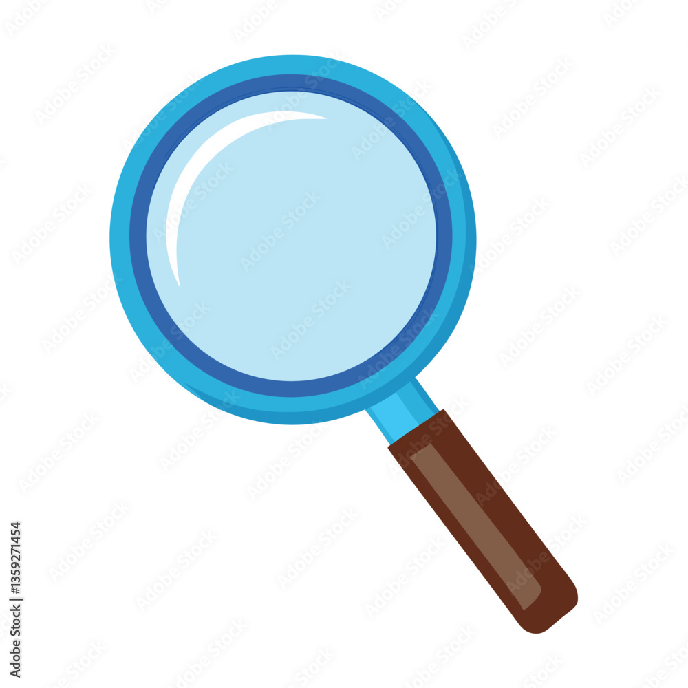 Magnifying glass searching tool icon vector in flat style isolated illustration Magnifying glass searching tool icon vector in flat style isolated illustration