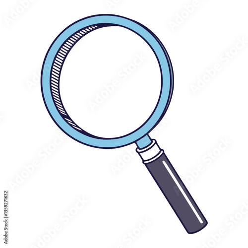 Magnifying glass searching tool icon vector in flat style isolated illustration