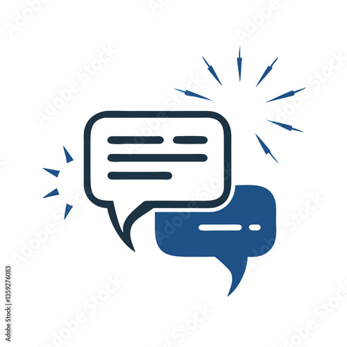 Chat conversation with notification sparks