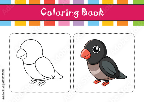  Elegant Black-Cheeked Lovebird Bird Design