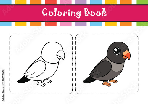  Stunning Black-Cheeked Lovebird Bird Illustration