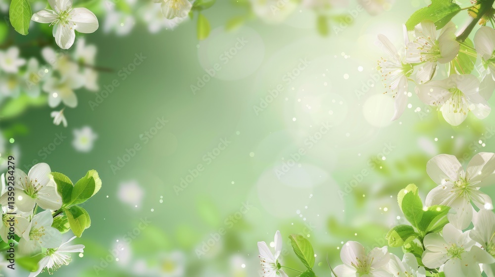 Close up of pink cherry blossoms with bokeh background. Background image of green leaves and vibrant color flower with blue sky. Springtime floral photography for cards. Nature decoration. AIG51. Close up of pink cherry blossoms with bokeh background. Background image of green leaves and vibrant color flower with blue sky. Springtime floral photography for cards. Nature decoration. AIG51.