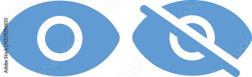 eyesight symbol. invisible eye hide icon, incognito icon no eye view hidden icon set. eye icon set design