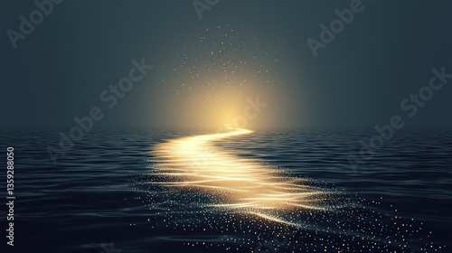 Golden Path on the Ocean: A Journey of Hope and Light