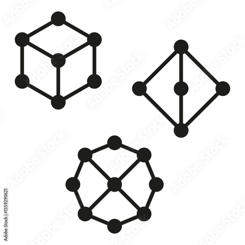 Molecular structure. Chemical bond. Science icon. Vector illustration.