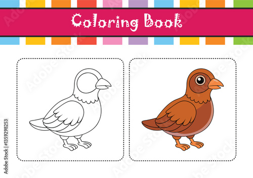  Cinnamon Quail Thrush Bird Colorful Artwork