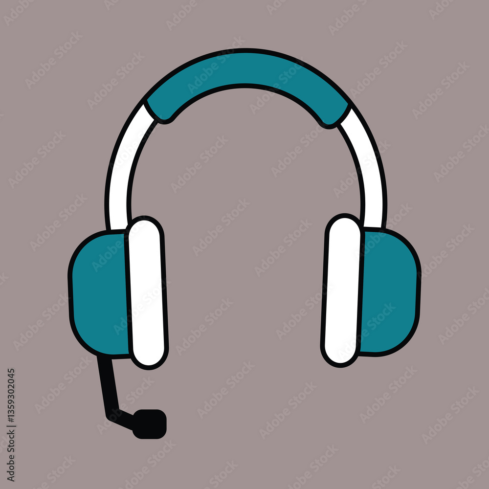 Fototapeta premium Borderless World with Earphones, Enjoy Music with Style and Comfort with Earphones