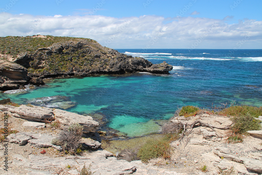 indian ocean at cape vlamingh at rottnest island in australia