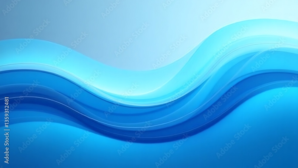 abstract representation of flowing water in shades of blue