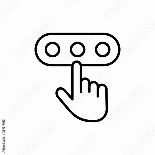 Interface control panel button icon vector sign