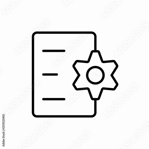 Document settings page setup icon vector sign
