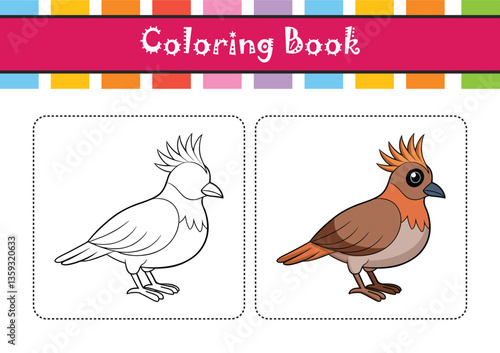  Vivid Crested Lark Bird Design