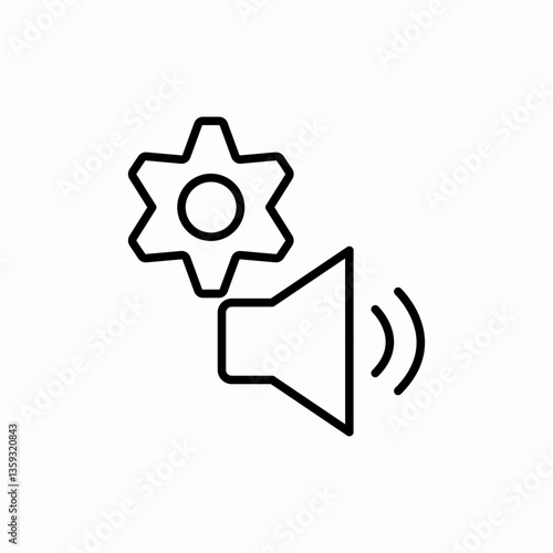 Sound settings volume control icon vector sign