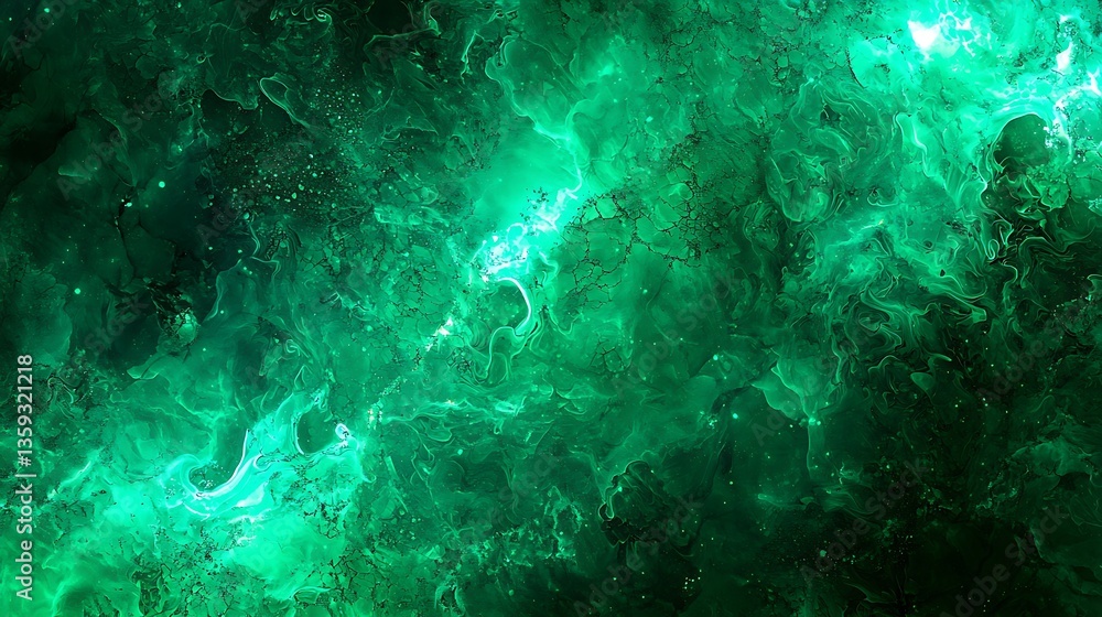 Naklejka premium A green background with a green swirl