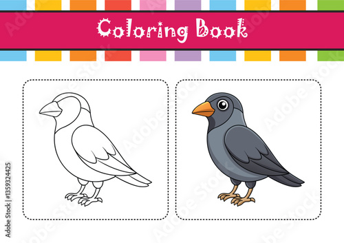  Charming Daurian Jackdaw Bird Design