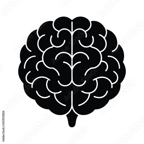human brain vector shilhouette