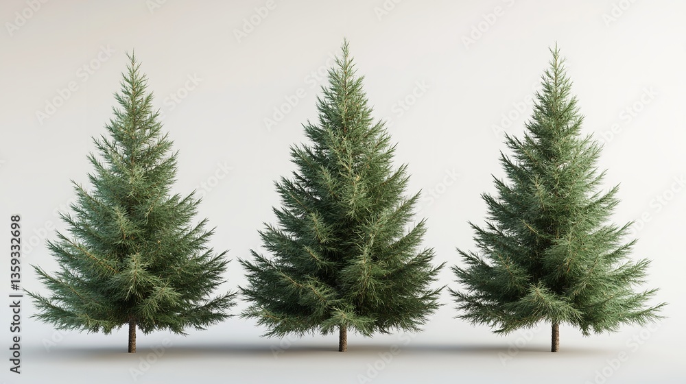 Fototapeta premium Minimalist Christmas Tree with Warm Lights – Elegant Holiday Decoration