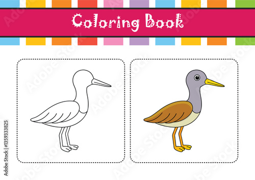  Greater Yellowlegs Bird Colorful Artwork