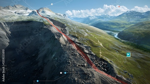 Detailed 3D Lidar data capture and visualization of the complex geological impacts of earthquake triggered landslides in a rugged mountainous landscape