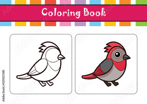  Vivid Ruby-Crowned Kinglet Bird Design