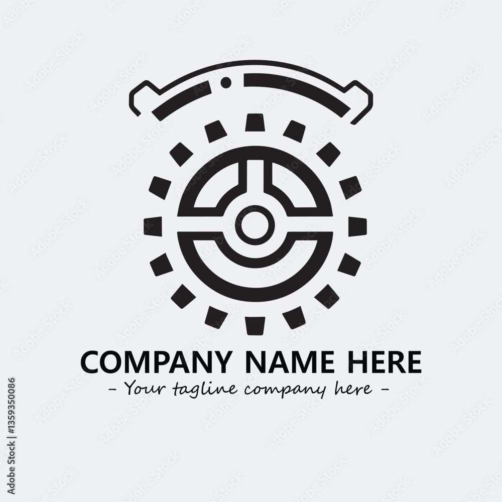 Gear illustration for logo company black and white vector image
Gear illustration for logo company black and white vector image