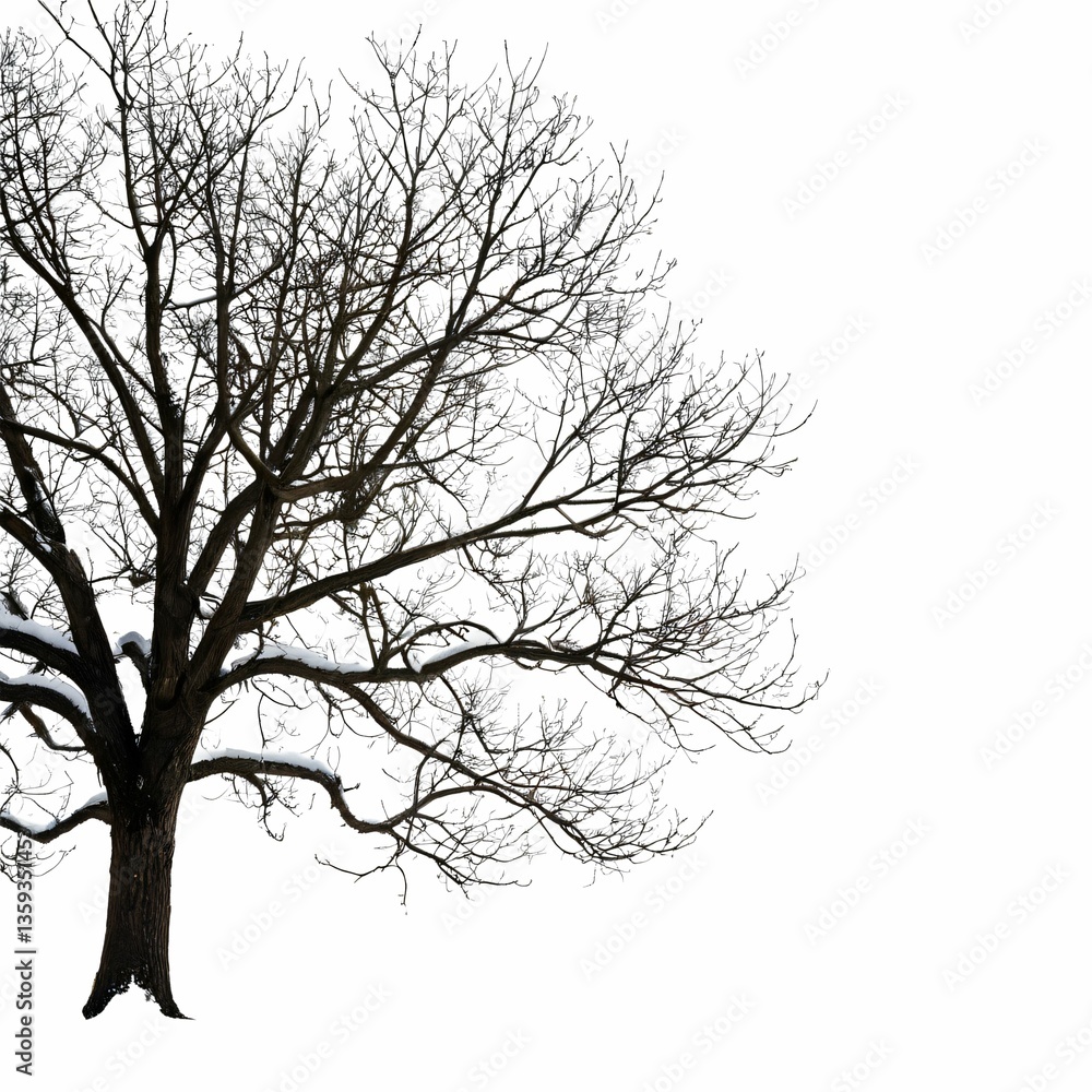 Fototapeta premium Isolated tree on a white background for architectural use