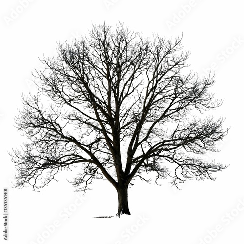 Isolated tree on a white background for architectural use