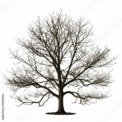 Isolated tree on a white background for architectural use