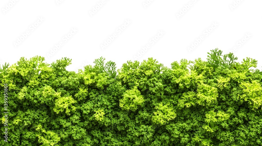 Obraz premium Lush green moss wall long title Lush verdant green moss wall a natural organic backdrop with its dense textured foliage category Plant and Flowers