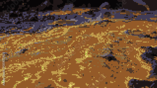 Flowing lave pixel art