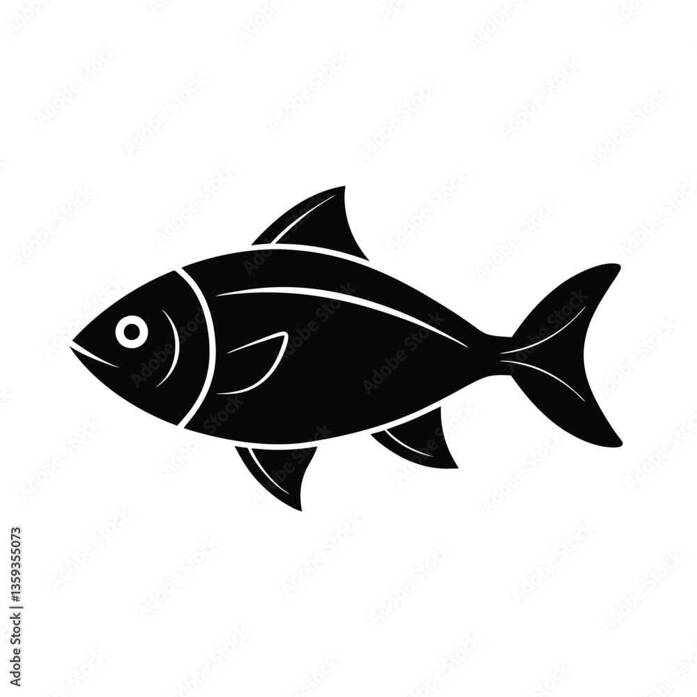 Fototapeta premium fish vector silhouette