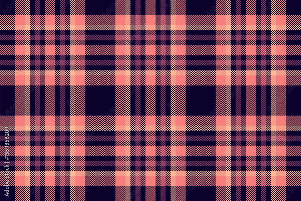 Elegant coral and navy plaid pattern. Perfect for textile design, fashion, website backgrounds, or stationery. Elegant coral and navy plaid pattern. Perfect for textile design, fashion, website backgrounds, or stationery.