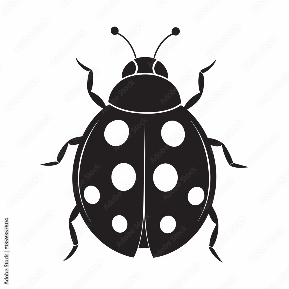 Ladybug silhouette vector and illustration. Ladybug silhouette vector and illustration.