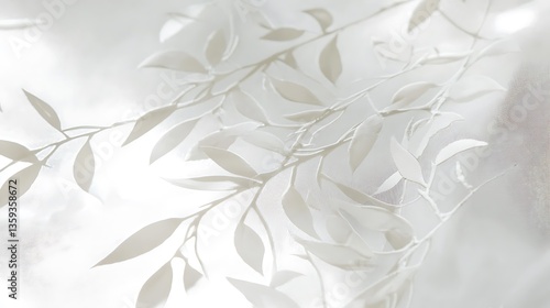 A white background with a leafy pattern