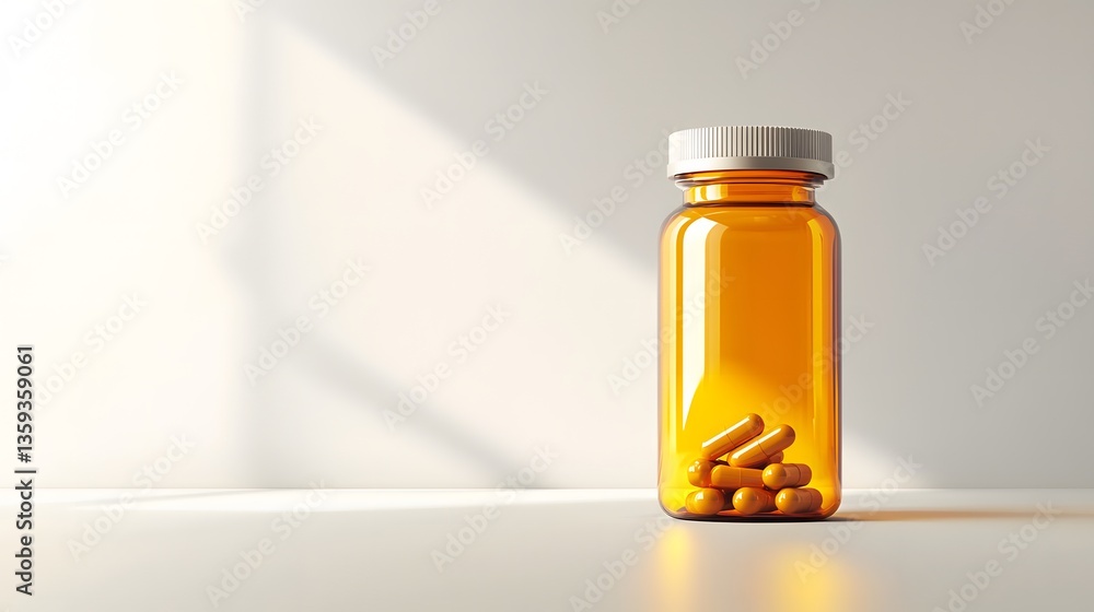 Health supplements bottle indoor setting product photography bright environment close-up wellness concept Health supplements bottle indoor setting product photography bright environment close-up wellness concept
