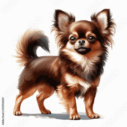 Chihuahua dog isolated watercolor vector illustration svg