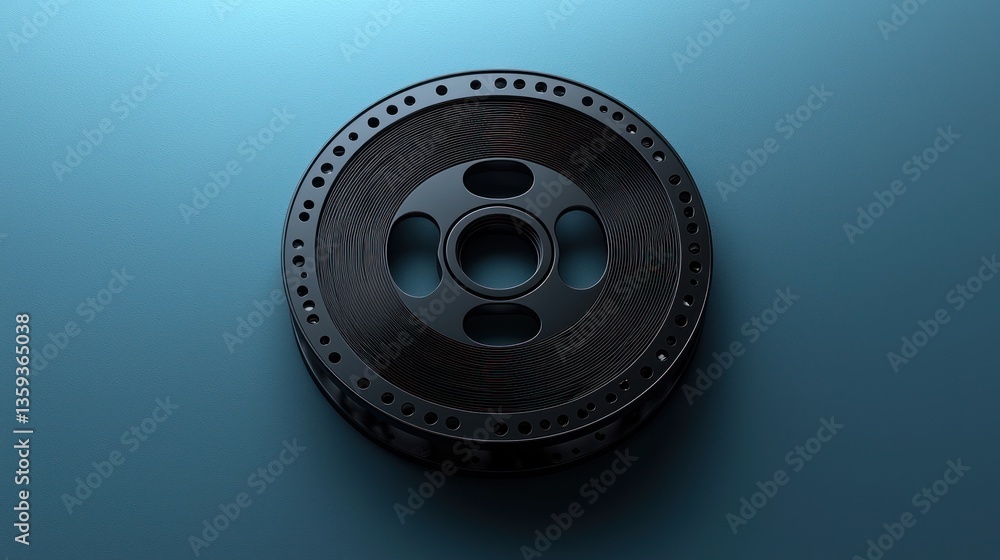 Obraz premium Dark metallic circular component