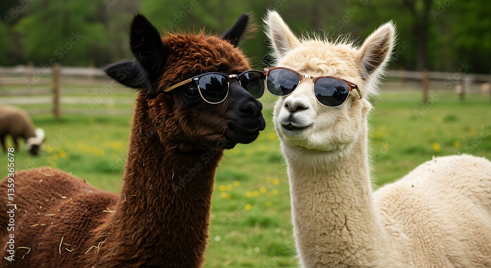 Obraz premium Llama with Sunglasses
