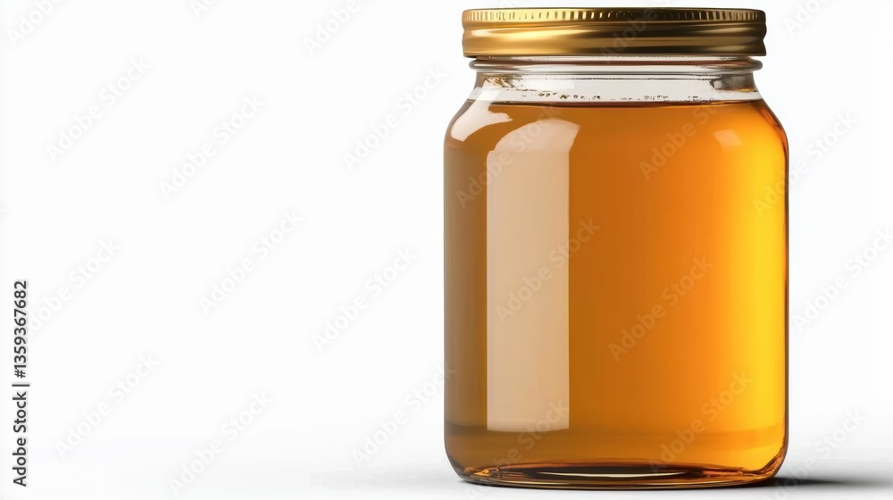 Harvesting pure honey in a jar organic farm food photography bright studio close-up shot Harvesting pure honey in a jar organic farm food photography bright studio close-up shot